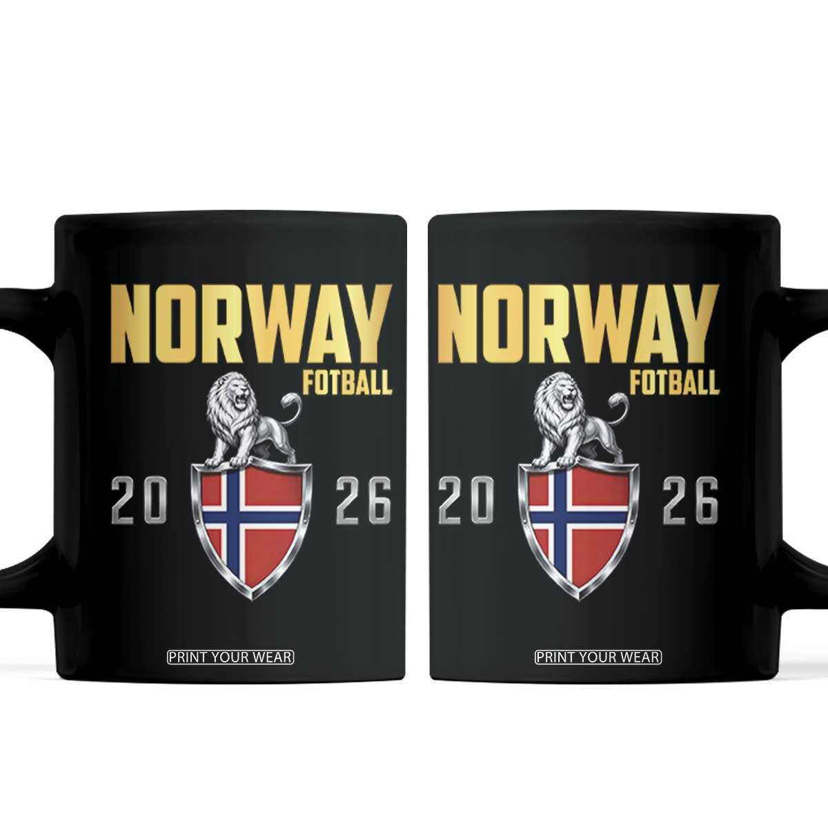 Vintage Norway Fotball Norwegian Supporter Gift Coffee Mug TS12 Black Print Your Wear