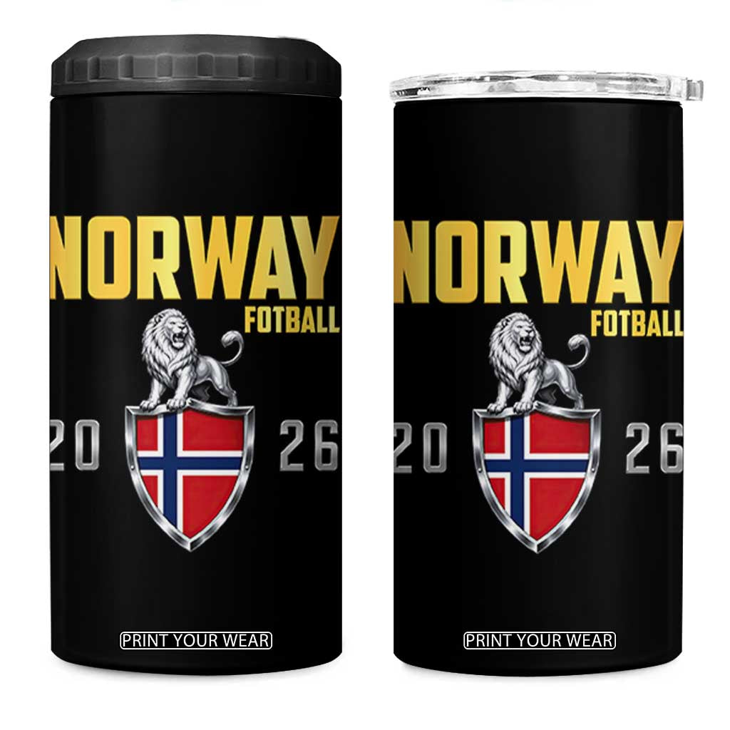 Vintage Norway Fotball Norwegian Supporter Gift 4 in 1 Can Cooler Tumbler TS12 One Size: 16 oz Black Print Your Wear