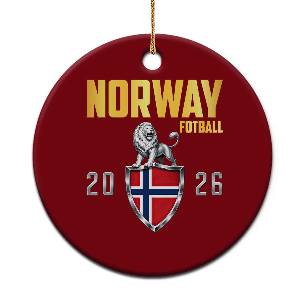 Vintage Norway Fotball Norwegian Supporter Gift Ceramic Ornament TS12 1pc Red Print Your Wear