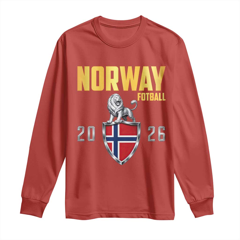 Vintage Norway Fotball Norwegian Supporter Gift Long Sleeve Shirt TS12 Red Print Your Wear