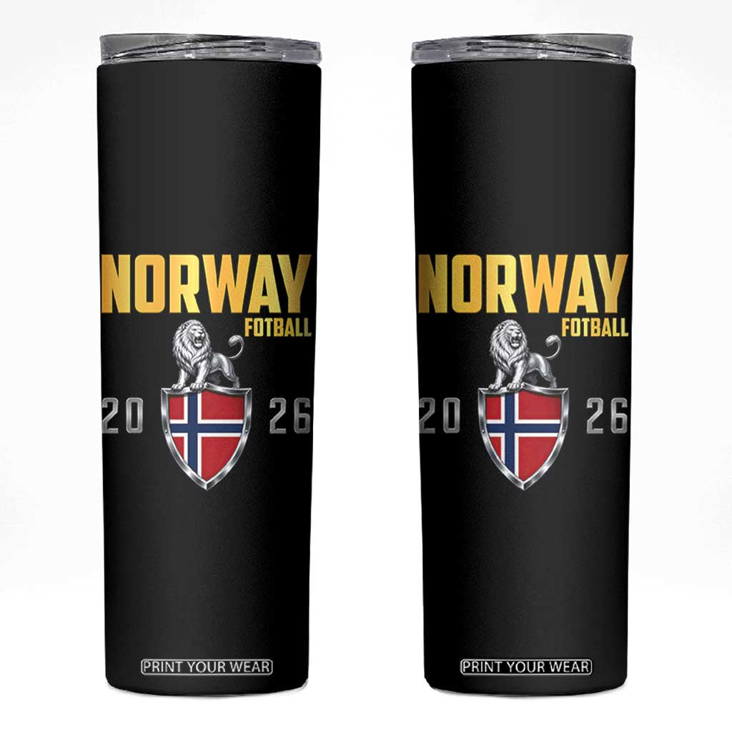 Vintage Norway Fotball Norwegian Supporter Gift Skinny Tumbler TS12 Black Print Your Wear