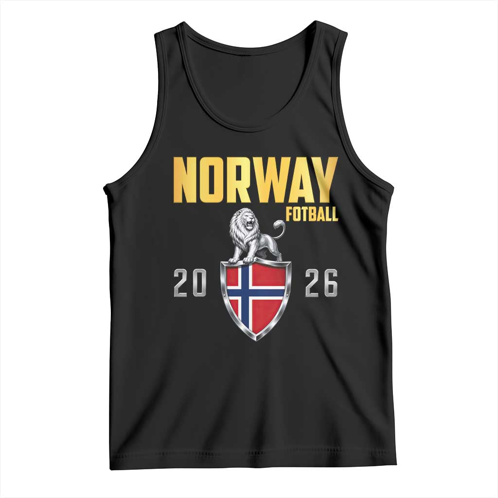 Vintage Norway Fotball Norwegian Supporter Gift Tank Top TS12 Black Print Your Wear