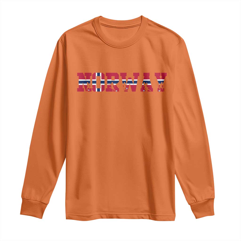 Vintage Norway Fotball Long Sleeve Shirt Scandinavian Pride Fan Gift TS12 Orange Print Your Wear