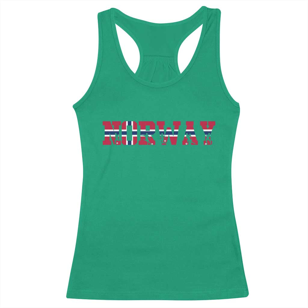 Vintage Norway Fotball Racerback Tank Top Scandinavian Pride Fan Gift TS12 Irish Green Print Your Wear