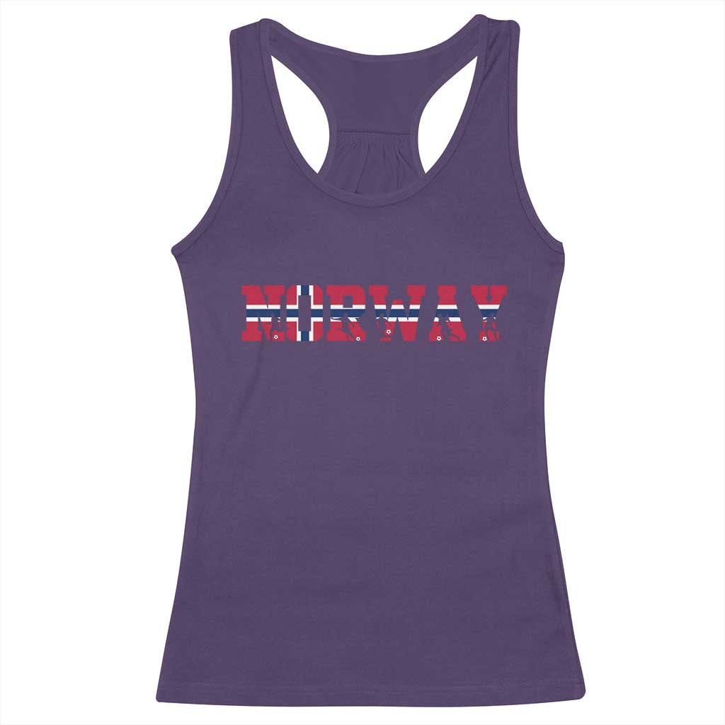 Vintage Norway Fotball Racerback Tank Top Scandinavian Pride Fan Gift TS12 Purple Print Your Wear