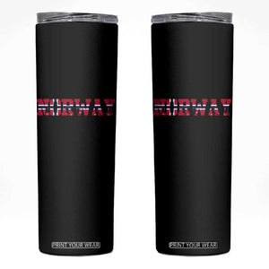 Vintage Norway Fotball Skinny Tumbler Scandinavian Pride Fan Gift TS12 Black Print Your Wear