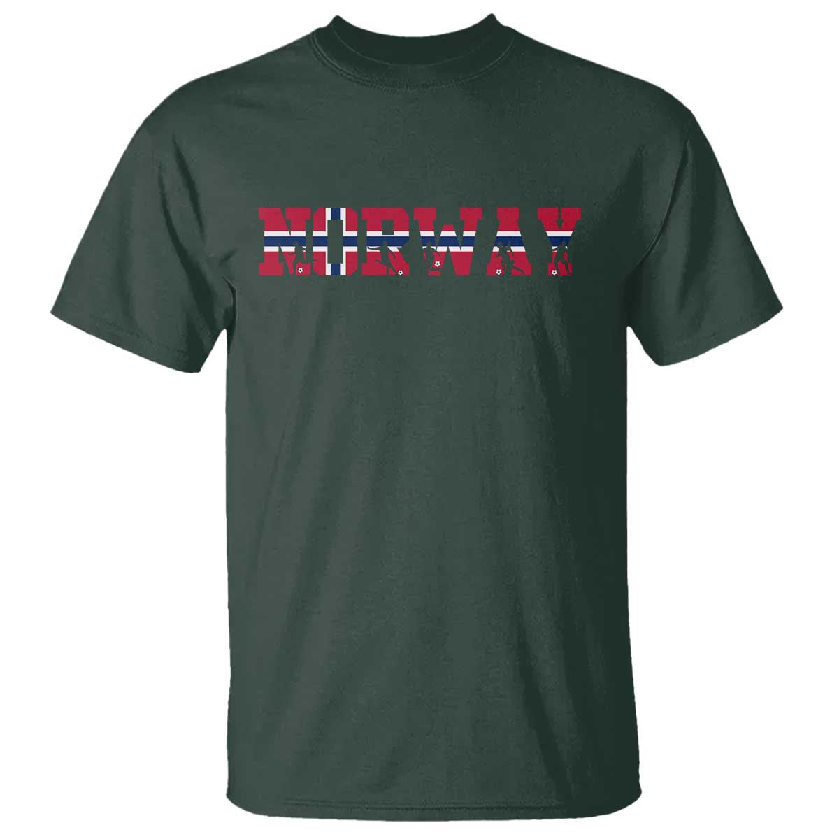 Vintage Norway Fotball T Shirt Scandinavian Pride Fan Gift TS12 Dark Forest Green Print Your Wear