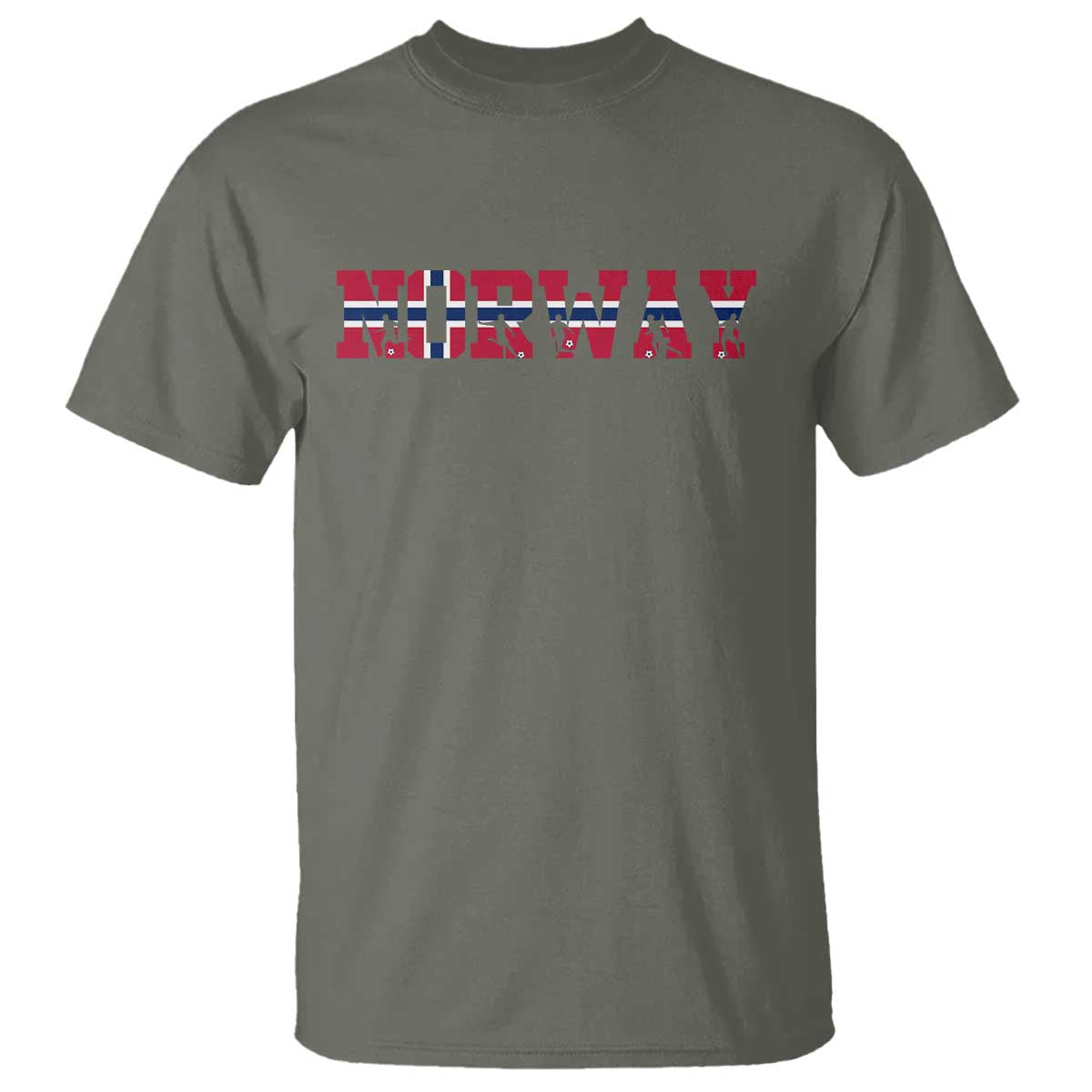 Vintage Norway Fotball T Shirt Scandinavian Pride Fan Gift TS12 Military Green Print Your Wear