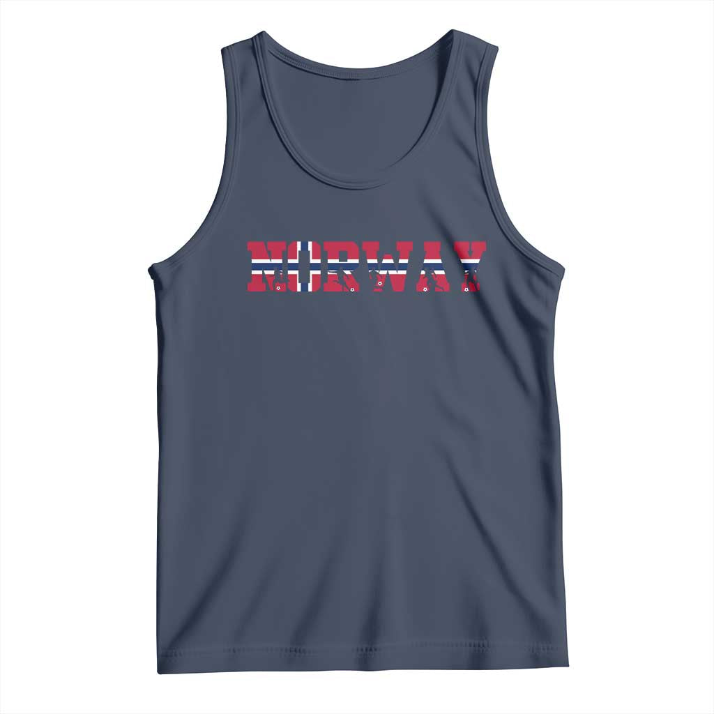 Vintage Norway Fotball Tank Top Scandinavian Pride Fan Gift TS12 Navy Print Your Wear