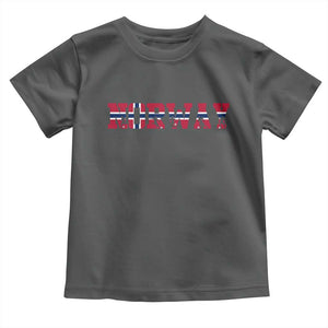 Vintage Norway Fotball Toddler T Shirt Scandinavian Pride Fan Gift TS12 Dark Heather Print Your Wear