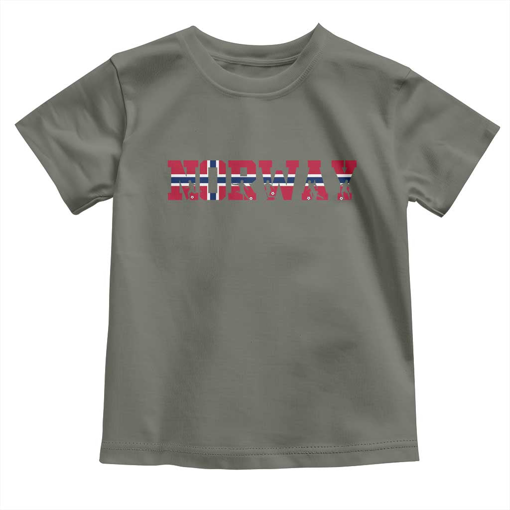 Vintage Norway Fotball Toddler T Shirt Scandinavian Pride Fan Gift TS12 Military Green Print Your Wear