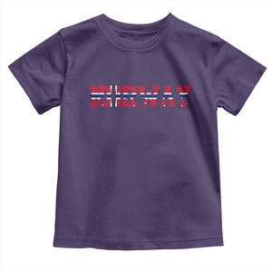 Vintage Norway Fotball Toddler T Shirt Scandinavian Pride Fan Gift TS12 Purple Print Your Wear