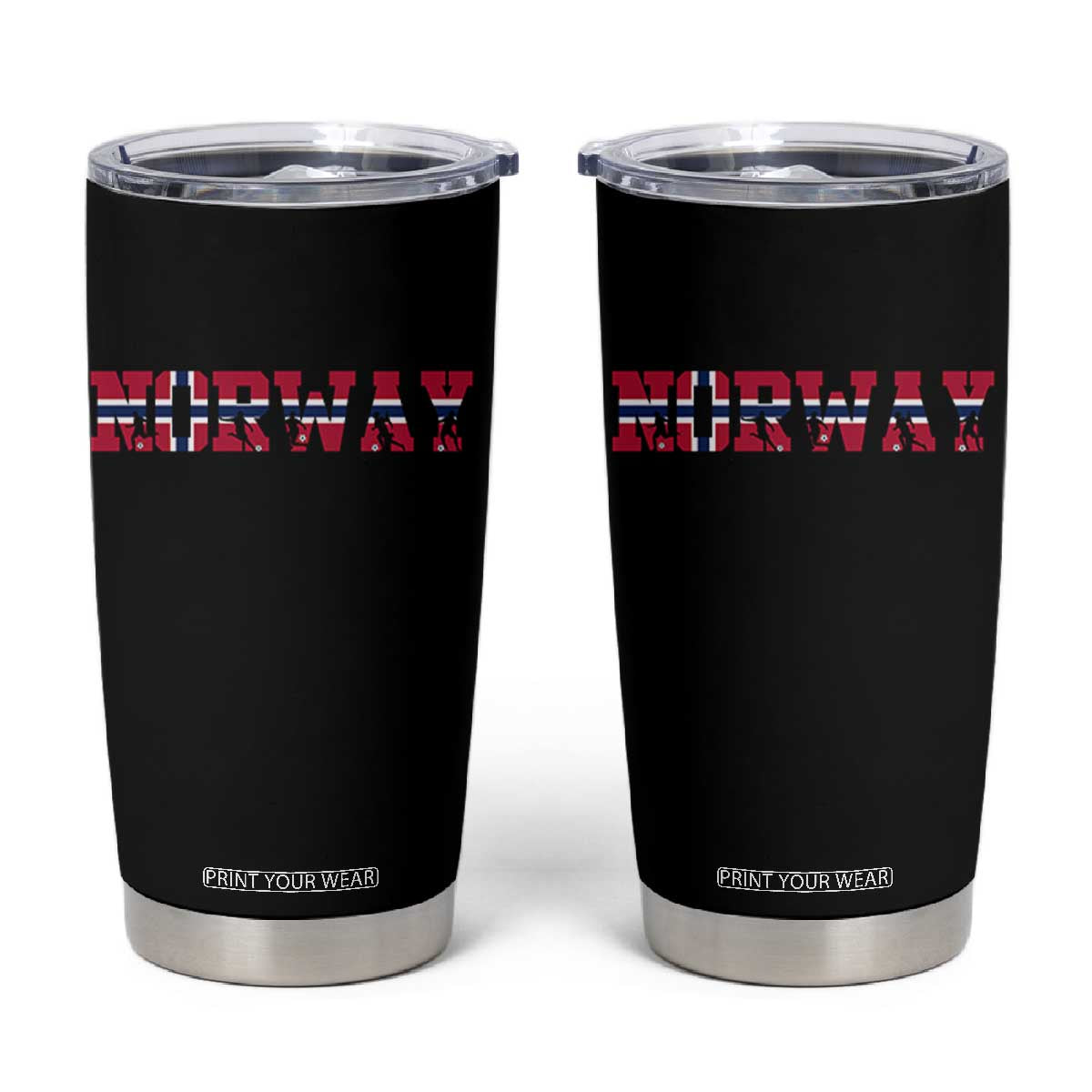 Vintage Norway Fotball Tumbler Cup Scandinavian Pride Fan Gift TS12 Black Print Your Wear
