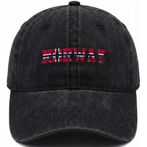 Vintage Norway Fotball Washed Cotton Baseball Cap Scandinavian Pride Fan Gift TS12 Print Your Wear