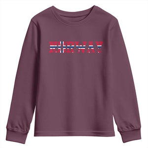 Vintage Norway Fotball Youth Sweatshirt Scandinavian Pride Fan Gift TS12 Maroon Print Your Wear