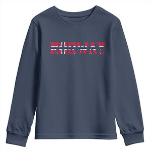 Vintage Norway Fotball Youth Sweatshirt Scandinavian Pride Fan Gift TS12 Navy Print Your Wear