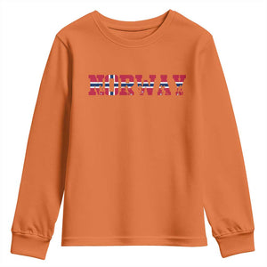 Vintage Norway Fotball Youth Sweatshirt Scandinavian Pride Fan Gift TS12 Orange Print Your Wear