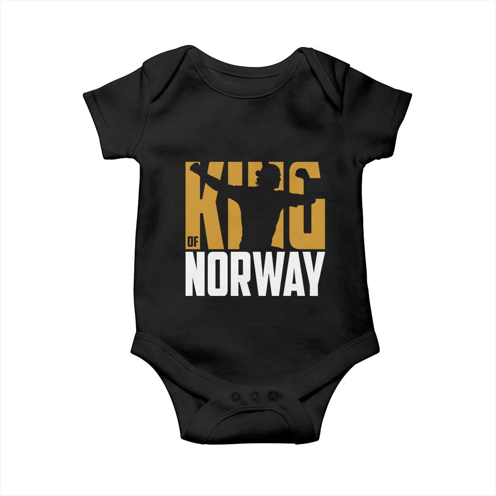 King Of Norway Football Baby Onesie Proud Norwegian Supporter Fan TS12 Black Print Your Wear