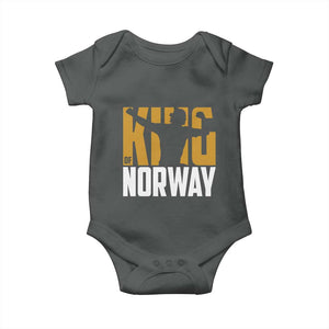 King Of Norway Football Baby Onesie Proud Norwegian Supporter Fan TS12 Dark Heather Print Your Wear