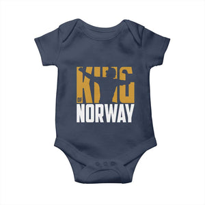 King Of Norway Football Baby Onesie Proud Norwegian Supporter Fan TS12 Navy Print Your Wear
