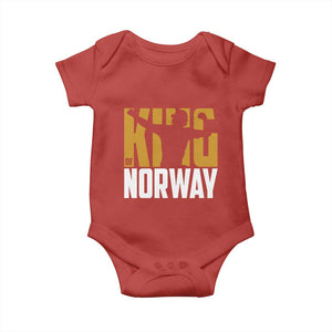 King Of Norway Football Baby Onesie Proud Norwegian Supporter Fan TS12 Red Print Your Wear