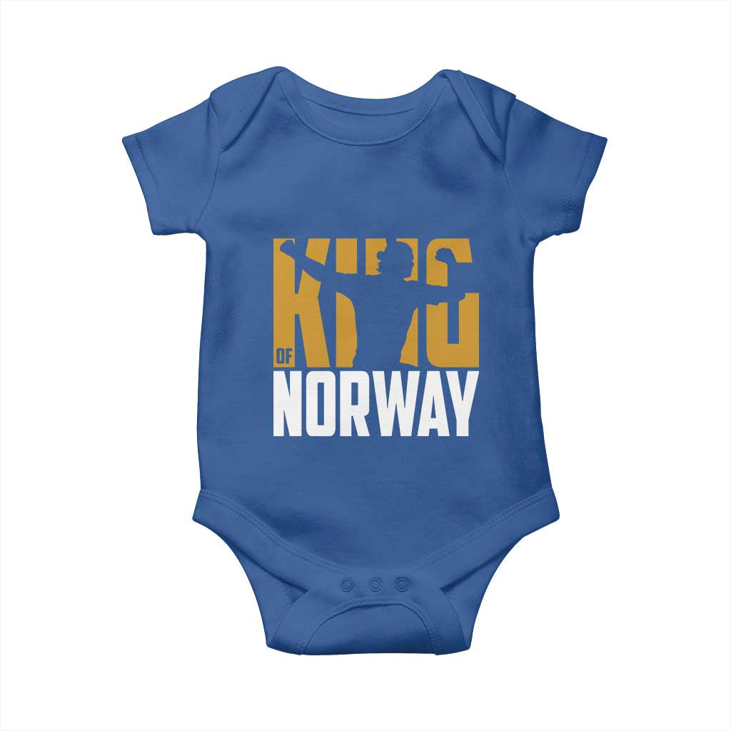 King Of Norway Football Baby Onesie Proud Norwegian Supporter Fan TS12 Royal Blue Print Your Wear