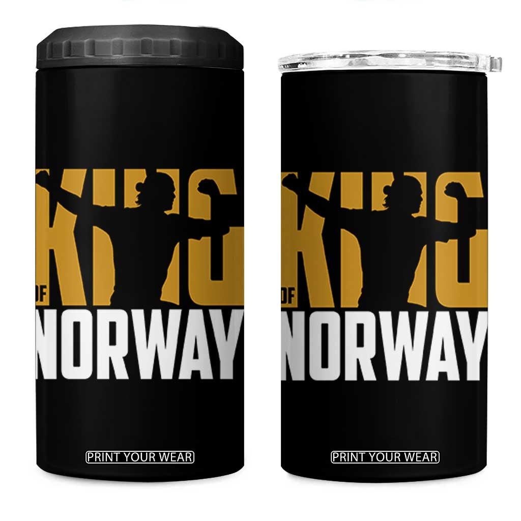 King Of Norway Football 4 in 1 Can Cooler Tumbler Proud Norwegian Supporter Fan TS12 One Size: 16 oz Black Print Your Wear
