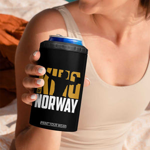 King Of Norway Football 4 in 1 Can Cooler Tumbler Proud Norwegian Supporter Fan TS12 Print Your Wear