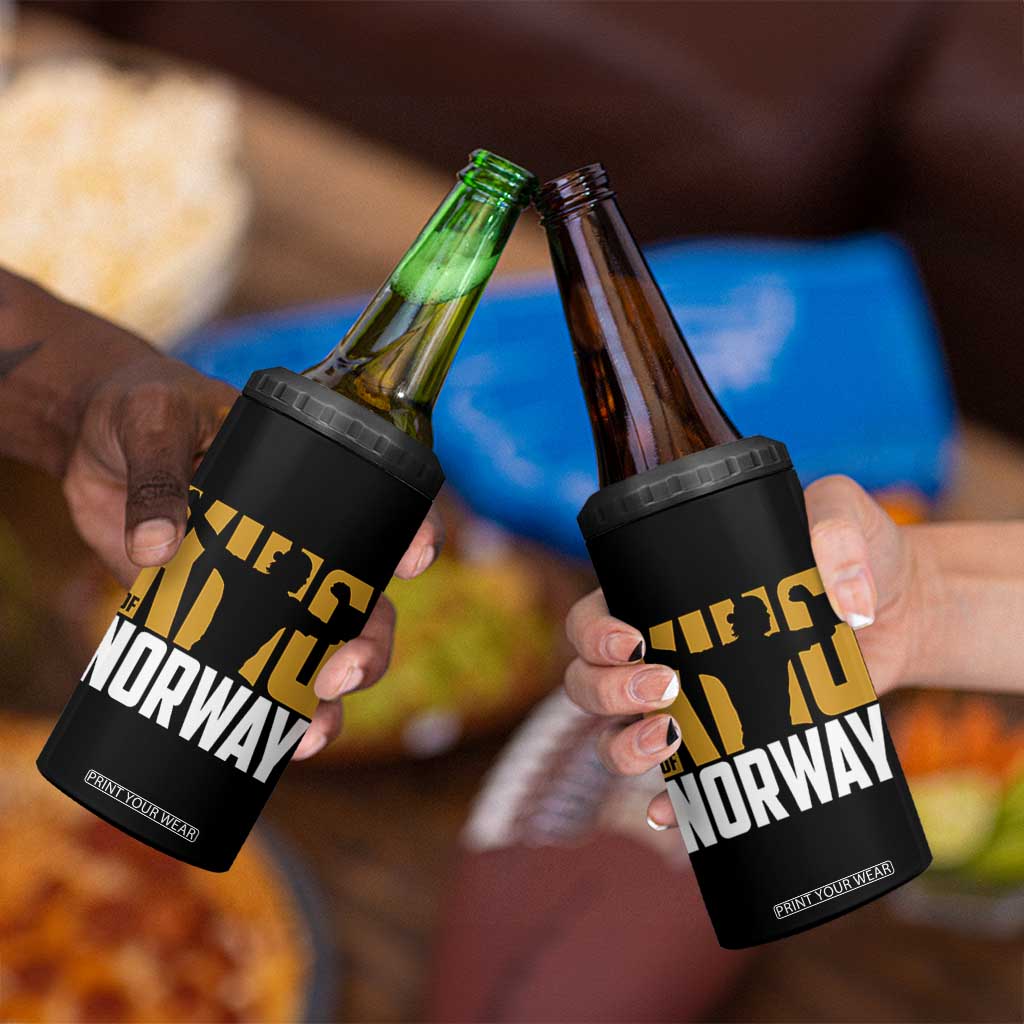 King Of Norway Football 4 in 1 Can Cooler Tumbler Proud Norwegian Supporter Fan TS12 Print Your Wear