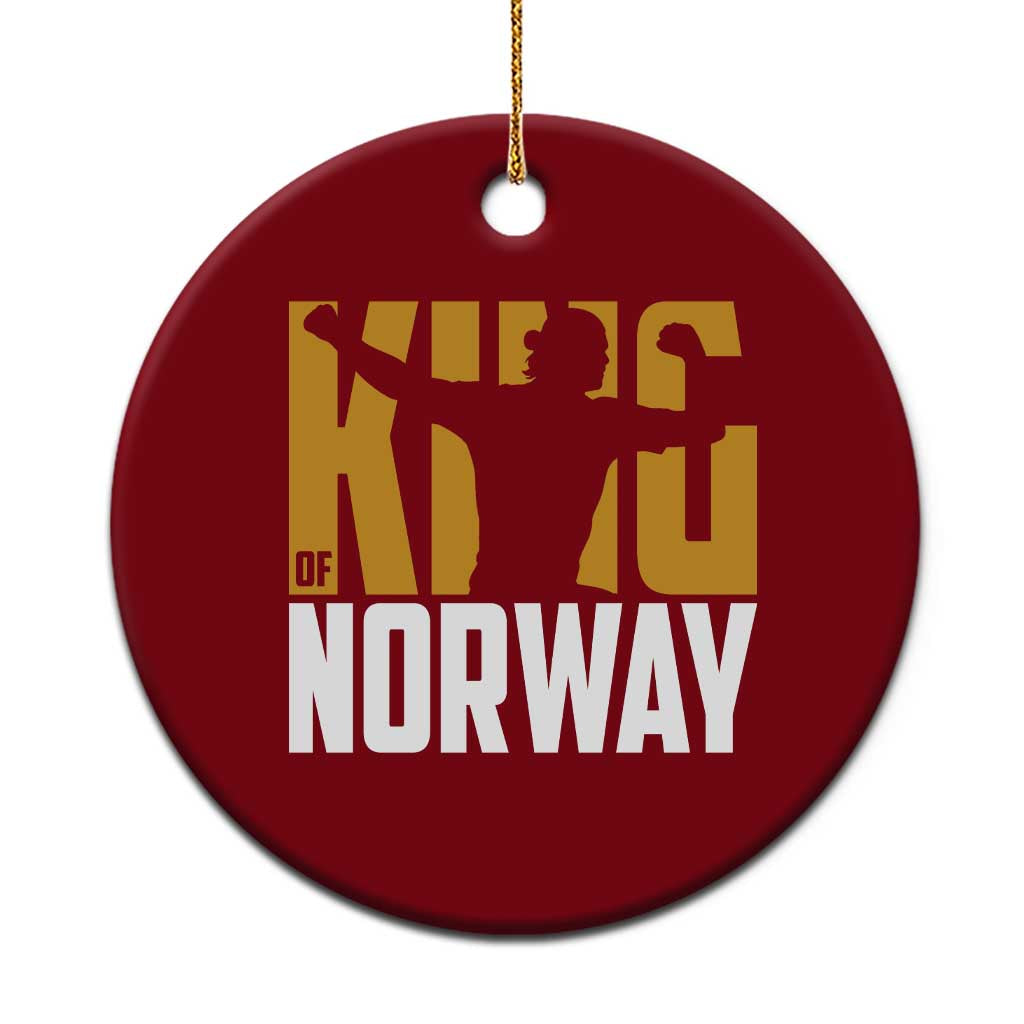 King Of Norway Football Ceramic Ornament Proud Norwegian Supporter Fan TS12 1pc Red Print Your Wear