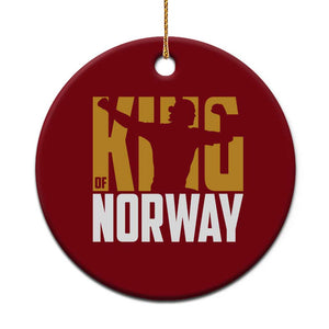 King Of Norway Football Ceramic Ornament Proud Norwegian Supporter Fan TS12 1pc Red Print Your Wear