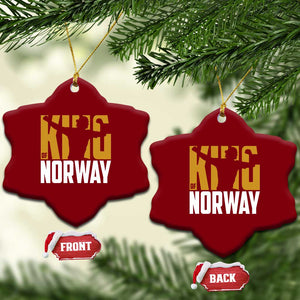King Of Norway Football Ceramic Ornament Proud Norwegian Supporter Fan TS12 Print Your Wear