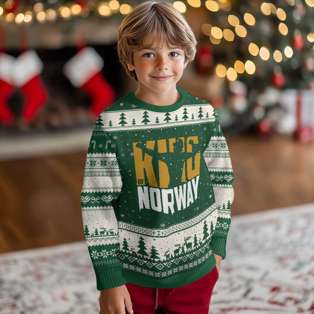 King Of Norway Football Ugly Christmas Sweater Proud Norwegian Supporter Fan TS12 Forest Green Beige Print Your Wear