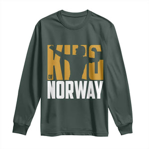 King Of Norway Football Long Sleeve Shirt Proud Norwegian Supporter Fan TS12 Dark Forest Green Print Your Wear
