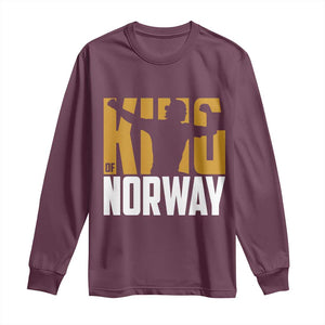 King Of Norway Football Long Sleeve Shirt Proud Norwegian Supporter Fan TS12 Maroon Print Your Wear