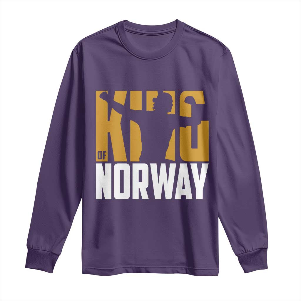 King Of Norway Football Long Sleeve Shirt Proud Norwegian Supporter Fan TS12 Purple Print Your Wear