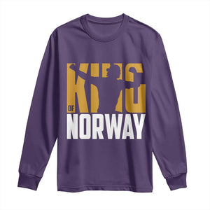 King Of Norway Football Long Sleeve Shirt Proud Norwegian Supporter Fan TS12 Purple Print Your Wear
