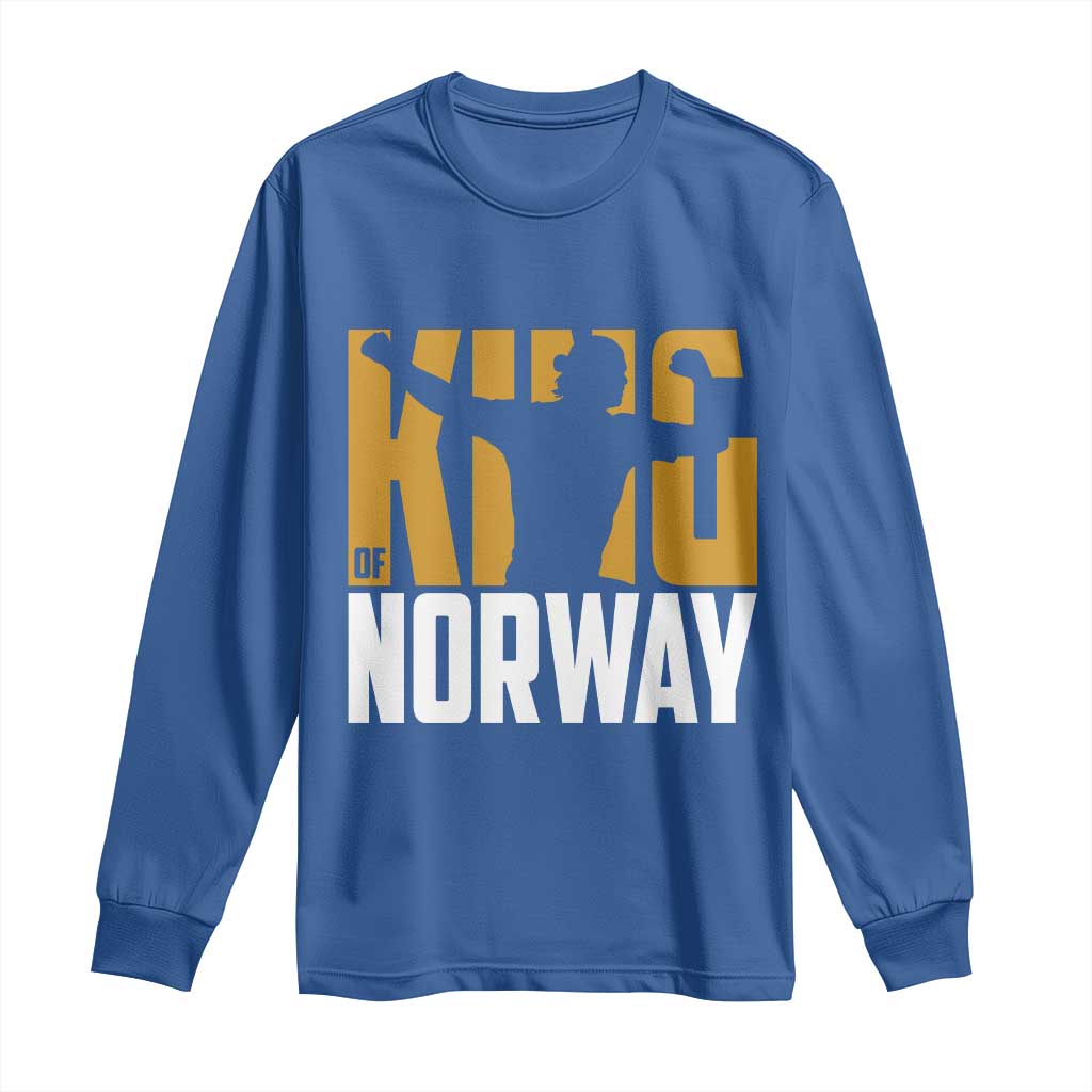 King Of Norway Football Long Sleeve Shirt Proud Norwegian Supporter Fan TS12 Royal Blue Print Your Wear