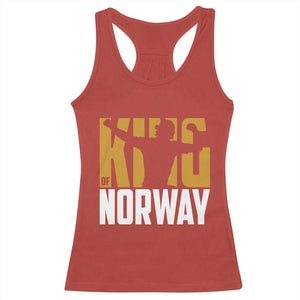 King Of Norway Football Racerback Tank Top Proud Norwegian Supporter Fan TS12 Red Print Your Wear