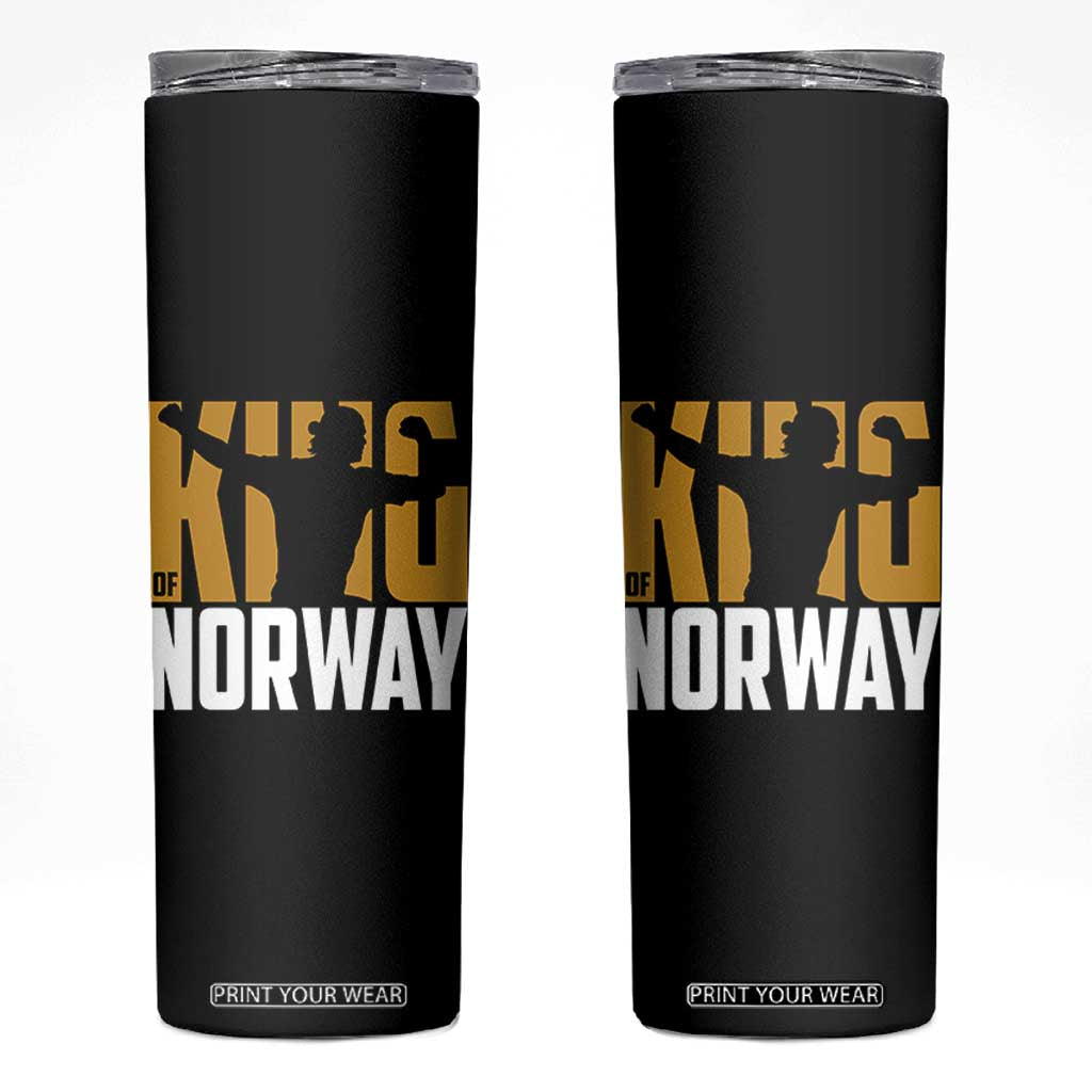 King Of Norway Football Skinny Tumbler Proud Norwegian Supporter Fan TS12 Black Print Your Wear