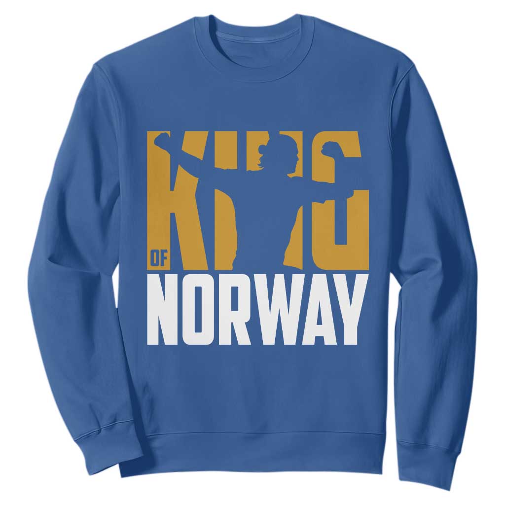 King Of Norway Football Sweatshirt Proud Norwegian Supporter Fan TS12 Royal Blue Print Your Wear