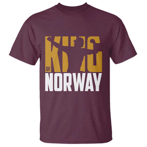 King Of Norway Football T Shirt Proud Norwegian Supporter Fan TS12 Maroon Print Your Wear