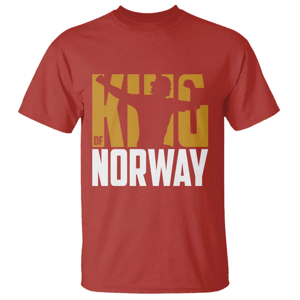 King Of Norway Football T Shirt Proud Norwegian Supporter Fan TS12 Red Print Your Wear