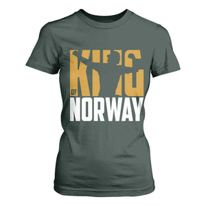 King Of Norway Football T Shirt For Women Proud Norwegian Supporter Fan TS12 Dark Forest Green Print Your Wear