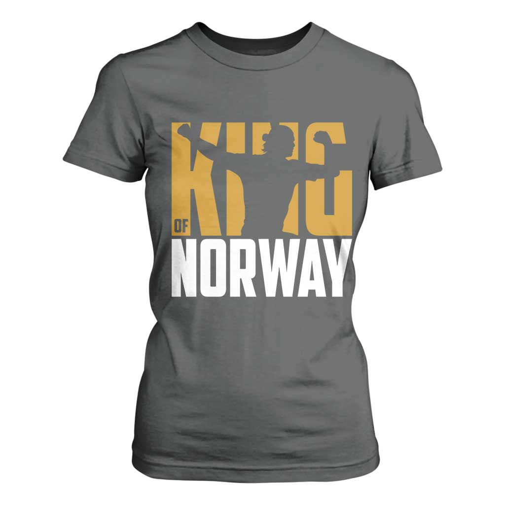 King Of Norway Football T Shirt For Women Proud Norwegian Supporter Fan TS12 Dark Heather Print Your Wear