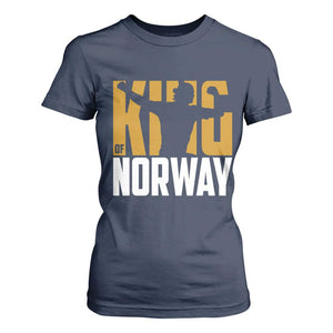 King Of Norway Football T Shirt For Women Proud Norwegian Supporter Fan TS12 Navy Print Your Wear