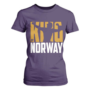 King Of Norway Football T Shirt For Women Proud Norwegian Supporter Fan TS12 Purple Print Your Wear