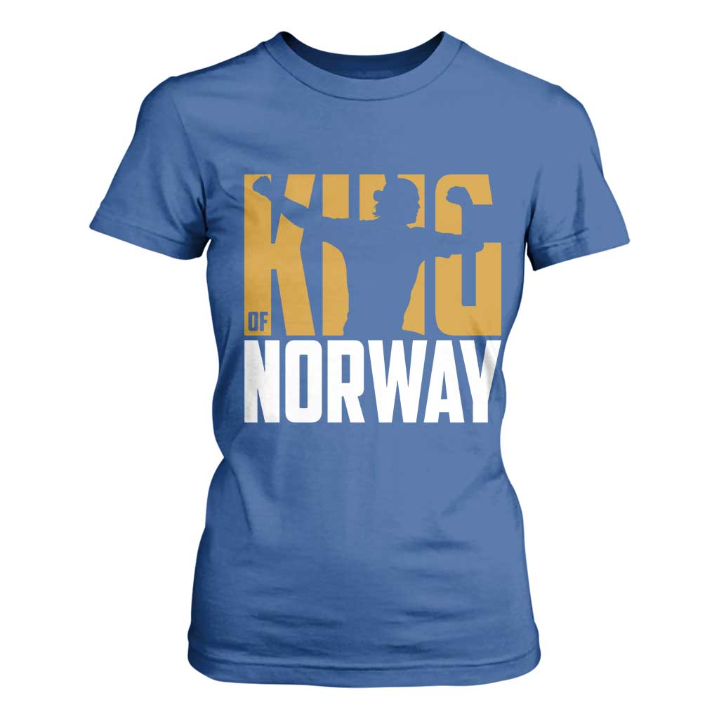 King Of Norway Football T Shirt For Women Proud Norwegian Supporter Fan TS12 Royal Blue Print Your Wear