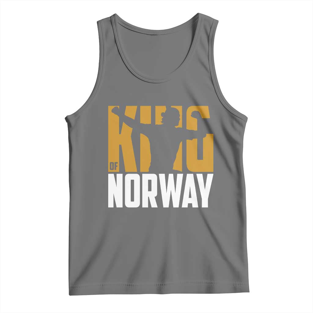 King Of Norway Football Tank Top Proud Norwegian Supporter Fan TS12 Black Heather Print Your Wear