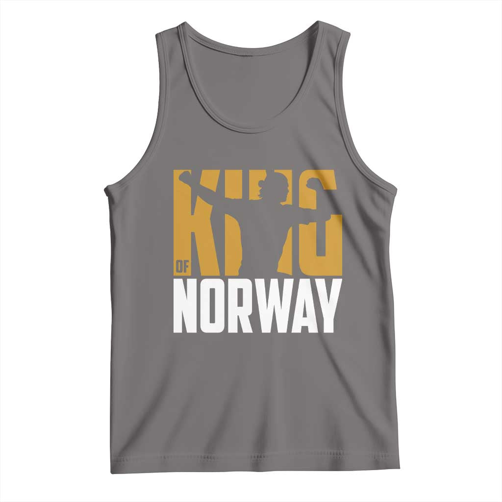King Of Norway Football Tank Top Proud Norwegian Supporter Fan TS12 Deep Heather Print Your Wear